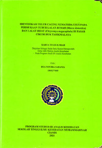 Identifikasi Telur Cacing Nematoda Usus Pada Permukaan Tubuh Lalat Rumah (Musca domestica) dan Lalat Hijau (Chrysomya megacephala) di Pasar Cikurubuk Tasikmalaya