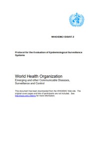 Image of Protocol for the Evaluation of Epidemiological Surveillance Systems