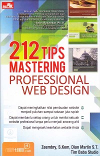 Image of 212 Tips Mastering Professional Web Design