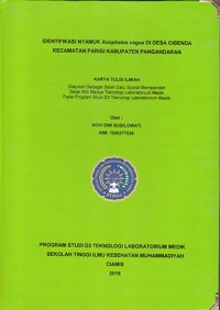 Image of Identifikasi Nyamuk Anopheles vagus di Desa Cibenda Kecamatan Parigi Kabupaten Pangandaran