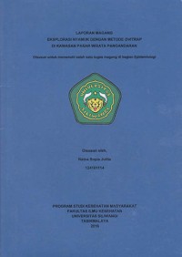 Image of Laporan Magang Ekplorasi Nyamuk Dengan Metode Ovitrap di Kawasan Pasar Wisata Pangandaran