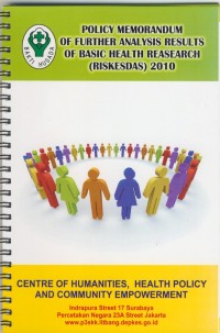 Image of Policy Memorandum of Further Analysis Results of basic Health Researcher (Riskesdas) 2012