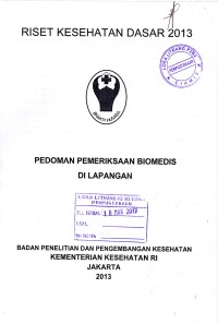 Image of Riset Kesehatan Dasar 2013 Pedoman Pemeriksaan Biomedis di Lapangan